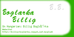 boglarka billig business card